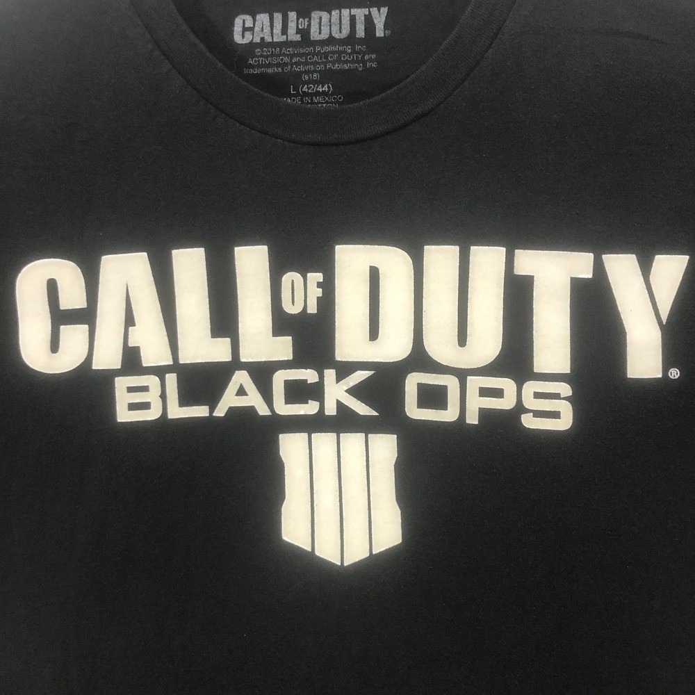 Call of Duty Black Ops T-Shirt Gaming Graphic Tee Short Sleeve‎ Men's Size Large